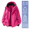 Jaqueta esportiva outdoor três em um Tecyun masculina para outono/primavera, à prova de vento e resistente à água, adequada para caminhadas e viagens