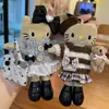 2025 Tendencia Estilo Chanel Piernas Largas Kt Llavero Moda Elegante Cuero Negro Piernas Largas Kt con Bolso Falda Colgante
