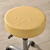 Funda de cojín redonda de piel sintética impermeable para silla funda de asiento para silla de comedor de hotel Funda redonda para silla de bar