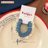 Nueva Serie Azul Anillo Intestino Delgado Simple Doble Cola de Caballo Goma para el Cabello Ins Dulce Estilo Fresco Niña Lado Goma para el Cabello
