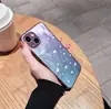 Funda para Teléfono con Forma de Corazón de Amor con Gradiente Rosa y Morado y Olas de Agua para Apple 18 Pro Max, Funda de Cristal de Gama Alta, Cubierta Anti-Caídas para iPhone 16