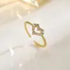 Anillo de Zirconia Microincrustada Estilo Ins Japonés y Coreano Nicho Celebridad de Internet Lujo Ligero Gama Alta Simple Doble Capa Abierto Anillo para Dedo Índice para Mujeres