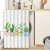 Cortina Fresca Simples com Planta em Vaso para Cobertura de Pia, Cortina Meia para Cobertura de Máquina de Lavar, Cortina Divisória de Planta Sem Furos
