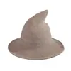 Sombrero de Bruja de Lana Transfronterizo para Mujer Amazon Tejido Otoño e Invierno Puntiagudo Sombrero Infantil Plegable Sombrero de Mago