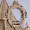 Moldura de Espelho Foto de Madeira Vintage Sem Acabamento Moldura de Montagem de Matéria-Prima Bruta Esculpida DIY Decoração Estilo Europeu