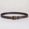 Cinturón de Cuero de Diseñador para Mujer con Acabado de Alta Gama, Adecuado para Jeans, Moderno, Sencillo, de Moda, Cinturón para Mujer de Nuevo Estilo