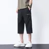 Nuevos Pantalones Cortos de Verano 2026 para Hombre, de Lyocell, Estilo Cropped, Pantalones de Seda Helada, Holgados, Modernos, Versátiles, Transpirables para Hombres Jóvenes