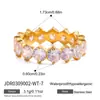 Anillos Estilo Europeo y Americano Wanxing Acero Inoxidable Chapado en Oro de 18 Quilates Joyería de Circonita Estilo Clásico Transfronterizo Anillos de Lujo Ligero de Nicho Venta al por Mayor