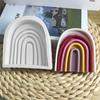 Molde de Silicona para Vela Aromática Puente Arcoíris Estilo Ins DIY Creativo Molde de Resina de Yeso para Vela con Forma de Arco
