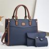 Nova bolsa feminina, bolsa tote simples e atmosférica para deslocamento diário, conjunto de três peças, bolsa feminina de ombro portátil de alta qualidade