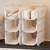 Estante de almacenamiento para tazas de agua, adecuado para uso doméstico en la sala de estar, para colocar tazas térmicas, un organizador de tazas multicapa, de gran capacidad, transparente y apilable para el escritorio