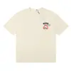 Camiseta de Manga Corta de Alta Calidad Rhude Diamante Color Sólido Estampado de Letras para Hombre y Mujer, Nueva de Verano 2024
