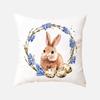 Funda de Almohada de Conejo de Dibujos Animados Linda Personalizada de Pascua Cojín Decorativo de Mesita de Noche de Oficina Funda de Almohada para Coche