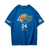 Camiseta de manga corta con estampado de Kobe 24, ropa holgada de verano para hombre y mujer