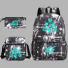Nuevo Elfo Baokemeng Pokémon Juego Periférico Mochila Bolsa de Almuerzo Estuche Tres Piezas Mochila Escolar Luminosa