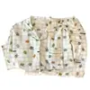 Pijama colorido con temática de bosque y animales para mujer, algodón nube, talla grande, manga larga, pantalón largo, cuello desplegable, infantil y lindo, conjunto de dos piezas para casa
