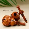 Calabaza Tallada Fulu Colgante Madera de Azufaifo Rayada Llavero de Coche Accesorios de Joyería de Madera Hechos a Mano Unisex