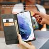 Para Samsung s21 Funda para Teléfono Móvil Resistente a Caídas s20fe Funda con Protección para Tarjetas Magnética note20Ultra Funda de Cuero Flip