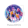 Nuevos Suministros para Fiesta Temática K-Pop Blue Hunter Girl Group Platos de Papel Desechables Vasos de Papel Manteles Juego de Banderines