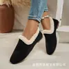 E-commerce Transfronteiriço Tamanho Grande Sapatos de Algodão Femininos 2026 Outono/Inverno Novo Retrô Birkenstock Forrados com Lã Slip-on Sapatos de Algodão Femininos Atacado