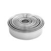 Juego de 12 moldes redondos de acero inoxidable para cortar galletas, para mousse, tarta francesa, fresa, torre, anillo, envoltorio para albóndigas, galletas, estampado de galletas