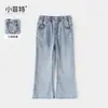 Jeans para Niña Little Fite 2026 Otoño Nuevo Estilo Moda para Niños Grandes Pantalones de Pierna Ancha Casual para Adolescentes Pantalones Largos para Niños
