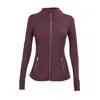 Jaqueta Lulu Gola Alta Original Define Zíper Dourado Roupa de Yoga Roupa Fitness Manga Longa Jaqueta Esportiva Exportação