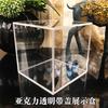 Caja de acrílico transparente, caja de regalo con asa, caja de supermercado para alimentos, caja de exhibición abatible con tapa antipolvo, caja de regalo de plexiglás