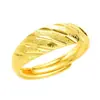 Transmisión en Vivo de Anillos de Flor de Rosa Chapados en Oro de Alta Calidad, Mismo Estilo que las Joyerías de Oro, Anillos Ajustables de Pixiu Chapados en Oro a la Moda, Al por Mayor en Stock