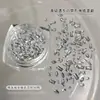 Mini Joyería para Arte de Uñas de Circonia con Base Plana Biselada, Pequeños Diamantes para Uñas Brillantes Transparentes Blancos con Forma de Marquise, Color Especial Champagne