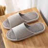 Pantuflas de Lino para Hombre Primavera y Verano Hogar Interior Piso Antideslizantes Resistentes al Desgaste Cuatro Estaciones Algodón y Lino Pantuflas para Hombre Hogar Silenciosas
