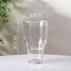 Copo Larga Boca Retro de Grande Capacidade para Chá de Frutas, Copo para Café Americano Gelado, Copo de Vidro Transparente de Nicho, Copo para Suco, Copo para Bebidas