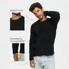 Camiseta de manga larga de comercio exterior transfronterizo europea y americana 2026, top moderno ajustado para hombre, camiseta casual de cuello redondo para hombres y mujeres