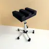 Trípode de terapia de pies salón de uñas taburete de reparación con ruedas para ajuste de altura de pies taburete de manicura CB-3207 reposapiés