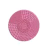Almofada de escova de silicone ferramenta de limpeza de caneta de maquiagem almofada de limpeza com ventosa redonda limpeza de pincel de maquiagem almofada de escova de silicone