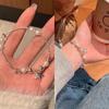 Pulsera de perlas con cuentas de venta caliente en Internet para niñas, temperamento de alta gama de lujo ligero, pulsera de piedra ojo de gato, nuevo estilo, joyería de mano al por mayor