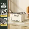 Caixa de Armazenamento Caixa de Armazenamento de Grande Capacidade Doméstico Lanche Brinquedo Roupas Organizador Caixa Dormitório com Tampa Alça Caixa de Plástico