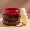 Pulsera Cuadrada de Resina con Degradado Transfronterizo Europea y Americana, Lujo Ligero, Sensación de Alta Gama, Joyería Moderna y Versátil con un Diseño Único