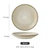 Plato de Cerámica de Barro Grueso Retro Plato de Postre Plato de Postre Plato para Pastel Plato de Postre para Té de la Tarde Estilo ins Plato para Bocadillos Lujo Ligero