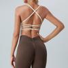 [Procesamiento y personalización] Sujetador deportivo sexy de Amazon para mujer, con espalda cruzada, sin costuras, para yoga y fitness.