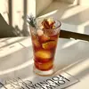 Copa de Vino de Vidrio con Raya Vertical de Lujo Nórdico, Copa de Vino Tinto, Copa de Champán, Vaso de Agua Doméstico con Cintura Acanalada, Copa de Cóctel con Cintura
