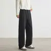 Calça Casual Masculina Reta Minimalista Outono 2026, Calça Longa Solta Versátil de Cintura Média, Calça Simples Drapê para o Dia a Dia, Tendência