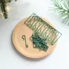 Ganchos Decorativos para Bolas de Navidad Transfronterizos Accesorios de Plástico Transparente Verde para Árbol de Navidad Ganchos Pequeños en Forma de S Herramienta Colgadores