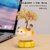 Árbol de la Riqueza de Cristal para Gato Adorno Estilo Nuevo Decoración de Escritorio de Oficina Gato Pequeño Giratorio Regalo de Cumpleaños Figura de Mano