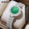 MOKAGO novo relógio cravejado de diamantes feminino à prova d'água redondo placa madrepérola relógio feminino simples de alta qualidade relógio de quartzo