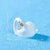 Nuevo producto transfronterizo: Figura de Cisne Blanco, decoración DIY de paisaje en miniatura, accesorios de bolsa sorpresa, adornos de escritorio y para coche en miniatura