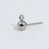 Brinco Stud Redondo com Contas Grão de Feijão Brilhante Estilo Coreano para Homens e Mulheres Mini Brinco Stud Personalizado Brincos de Temperamento Simples Agulha de Orelha de Aço Inoxidável