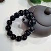 Pulseira Obsidiana Imitada Grande Pulseira de Contas de Buda Obsidiana Imitada Presente Atividades Promocionais Fabricante Atacado