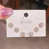 Exquisitos Aretes Redondos Geométricos de Zirconia Pequeños y Versátiles Tres Pares de Aretes para Mujer, Lujo Accesible Estilo Coreano de Alta Gama Juego de Aretes de 6 Piezas
