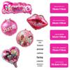 Novo Rosa Barbie Balão Menina Barbie boneca Barbie princesa aniversários lábios tema festa decoração balão